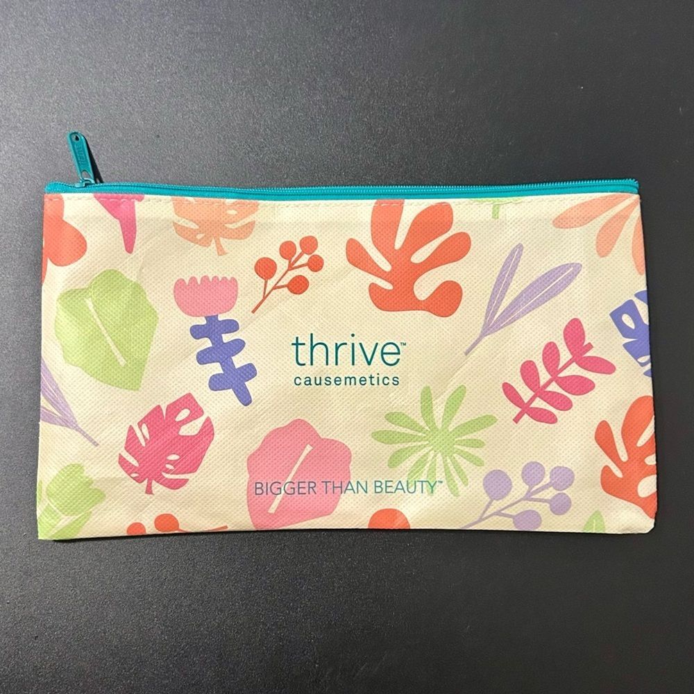 Thrive Causemetics Grow Through What You Go Through Floral Pouch Cosmetic Bag